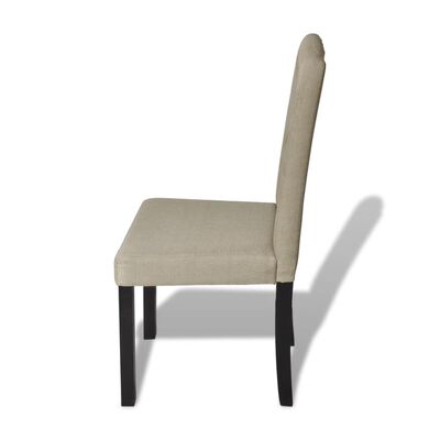 vidaXL Dining Chairs 2 pcs Camel Fabric