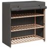vidaXL Shoe Cabinet with Cover Grey 79x40x80 cm Fabric