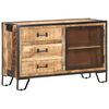 vidaXL Sideboard 100x31x60 cm Solid Rough Mango Wood