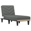 vidaXL Chaise Longue Dark Grey Fabric