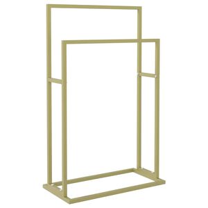 vidaXL Towel Rack | Gold | Iron | Medium | Towel Rack | Rectangular | Modern