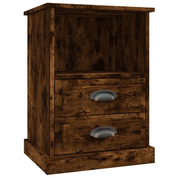 vidaXL Bedside Cabinet Smoked Oak 43x36x60 cm
