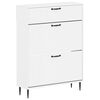 vidaXL Shoe Cabinet HAARLEM 78 x 24 x 103 cm Engineered Wood White