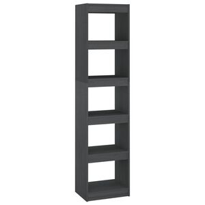 vidaXL Book Cabinet/Room Divider Grey 40x30x167,5 cm Solid Wood Pine