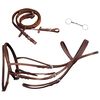 vidaXL Horse Bridle | Brown | Buffalo leather | Full | Adjustable Armrests