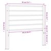 vidaXL Metal Headboard Black 90 cm