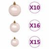 vidaXL Artificial Christmas Tree with 300 LEDs with Stand White 180 cm
