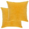 vidaXL Cushions Cotton Velvet 2 pcs 45x45 cm Yellow