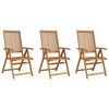 vidaXL Folding Garden Chairs 3 pcs Solid Acacia Wood