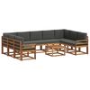 vidaXL Outdoor Sofa Set 10 pcs Natural and Anthracite