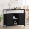 vidaXL Sideboard Black Oak 100 x 35 x 80 cm Engineered Wood