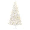 vidaXL Christmas Tree | White | PVC, Steel | Extra Large | Lightweight