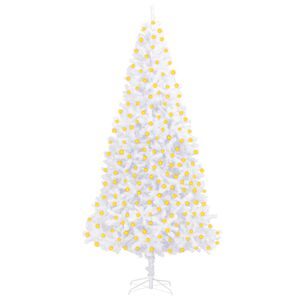 vidaXL Christmas Tree | White | PVC, Steel | Extra Large | Lightweight