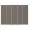 vidaXL 5-Panel Room Divider Anthracite 250x220 cm Fabric