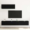 vidaXL TV Cabinet Set Wall-mounted 3 pcs Black Oak Engineered Wood