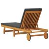 vidaXL Sun Lounger Reclining Brown 63 x 199 x 85cm Solid Acacia wood