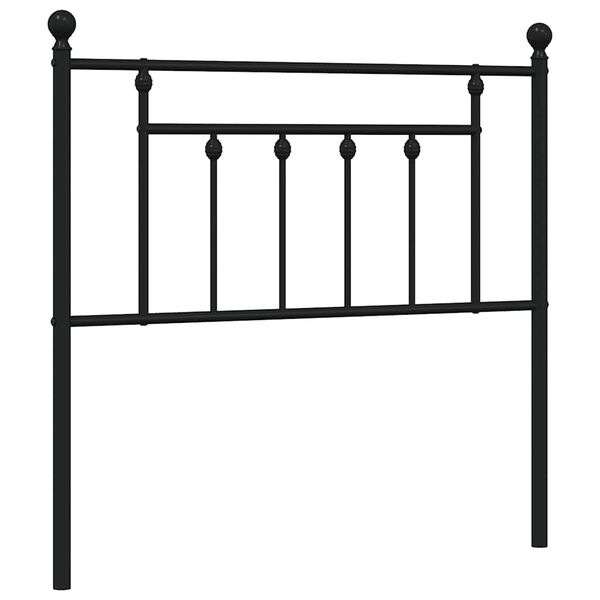 vidaXL Metal Replace Headboard Black 90 cm