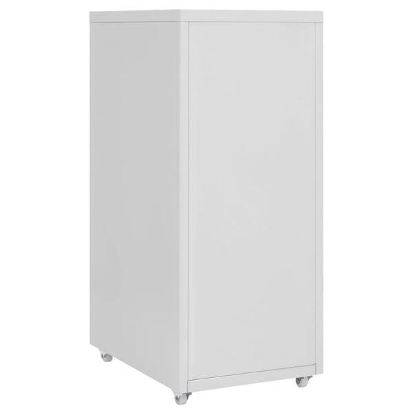 vidaXL Mobile File Cabinet Grey 28x41x69 cm Metal