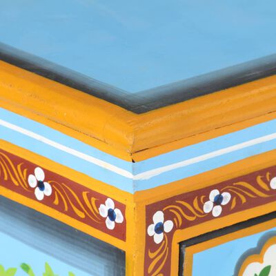 vidaXL Hand-Painted Sideboard Multicolour 110x30x76cm Solid Mango Wood