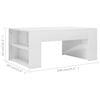vidaXL Coffee Table High Gloss White 100x60x42 cm Engineered Wood