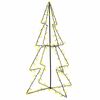 vidaXL Christmas Cone Tree | Warm white | Metal | Medium | Christmas Cone Tree
