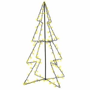vidaXL Christmas Cone Tree | Warm white | Metal | Medium | Christmas Cone Tree