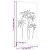 vidaXL Garden Wall Decoration 105x55 cm Corten Steel Palm Tree Design
