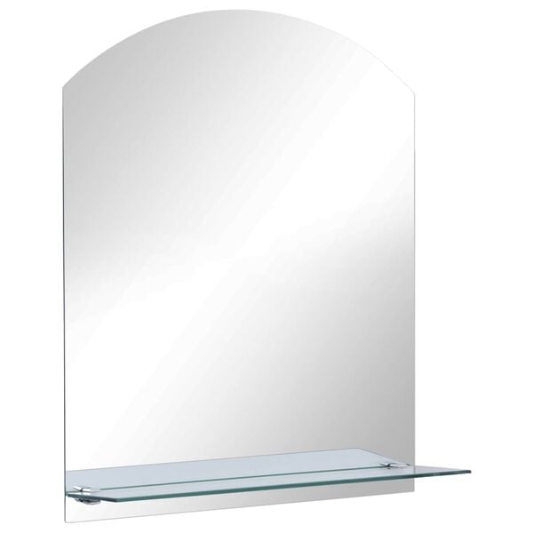 vidaXL Wall Mirror with Shelf 30x50 cm Tempered Glass