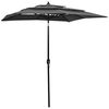 vidaXL Parasol | Anthracite | Polyester | 2x2 m | Foldable | Garden Parasol