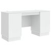 vidaXL Desk with Shelf White 142.5 x 50 x 75 cm Engineered Wood