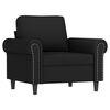 vidaXL 3 Piece Sofa Set with Pillows Black Velvet