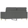 vidaXL 2-Seater Sofa Dark Grey 140 cm Fabric