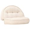 vidaXL Pouffe 100x20 cm Beige Fabric