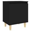 vidaXL Bed Cabinet | Black | Engineered wood | Medium | Bed Cabinet