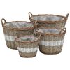 vidaXL Raised Bed 4 pcs Wicker with PE Lining