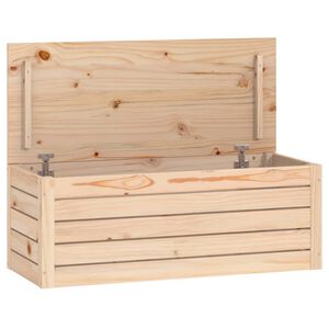 vidaXL Storage Box 89x36,5x33 cm Solid Wood Pine