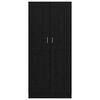 vidaXL Book Cabinet Black Oak 82.5 x 30.5 x 185 cm Engineered Wood