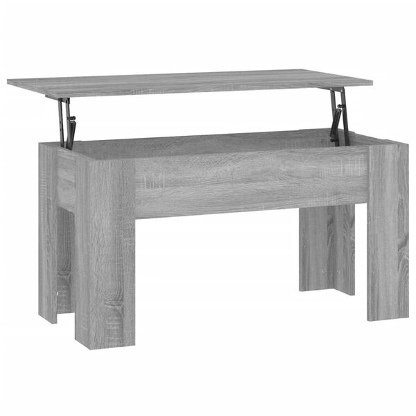 vidaXL Coffee Table Grey Sonoma 101x49x52 cm Engineered Wood