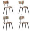 vidaXL Dining Chairs 4 pcs Solid Reclaimed Wood