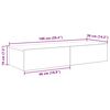 vidaXL Wall Shelf with Drawers White 100x36x19 cm Engineered Wood