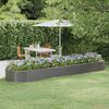 vidaXL Garden Raised Bed Galvanised Steel 396x100x36 cm Grey