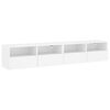 vidaXL TV Wall Cabinets 2 pcs White 80x30x30 cm Engineered Wood