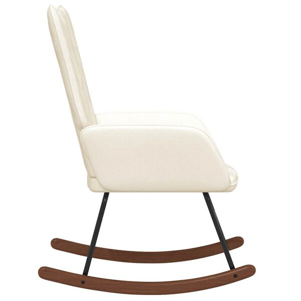 vidaXL Rocking Chair Cream White Velvet