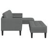 vidaXL Sofa Set with Cushion 2 pcs Dark Grey Polyester