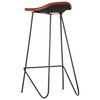 vidaXL 7 Piece Bar Set Solid Wood and Real Leather