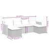 vidaXL 6 Piece Garden Sofa Set with Cushions Grey Poly Rattan