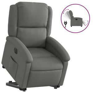 vidaXL Electric Stand up Recliner Chair Dark Grey Fabric