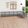 vidaXL 7 Piece Garden Lounge Set Solid Wood Pine Grey