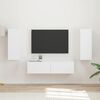 vidaXL TV Cabinet Set Wall-mounted 2 pcs White Engineered Wood