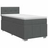 vidaXL Box Spring Bed with Mattress Dark Grey 107 x 203 cm Fabric